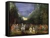Painting of Mountain Landscape with Return of Jephthah-Pieter Schoubroeck-Framed Stretched Canvas