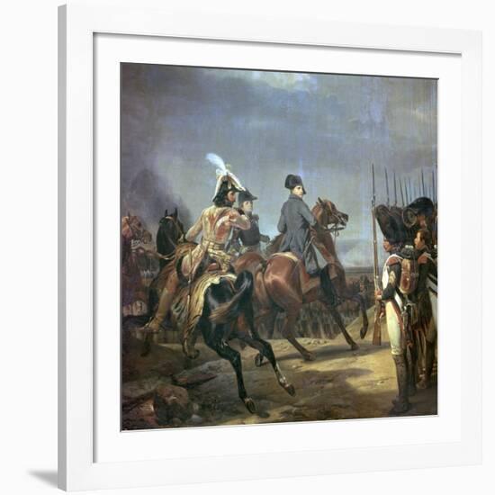 Painting of Napoleon at the Battle of Jena, 19th Century-Horace Vernet-Framed Giclee Print