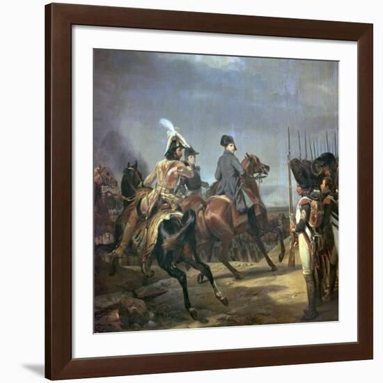 Painting of Napoleon at the Battle of Jena, 19th Century-Horace Vernet-Framed Giclee Print