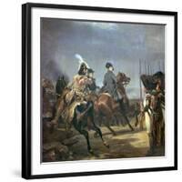 Painting of Napoleon at the Battle of Jena, 19th Century-Horace Vernet-Framed Giclee Print