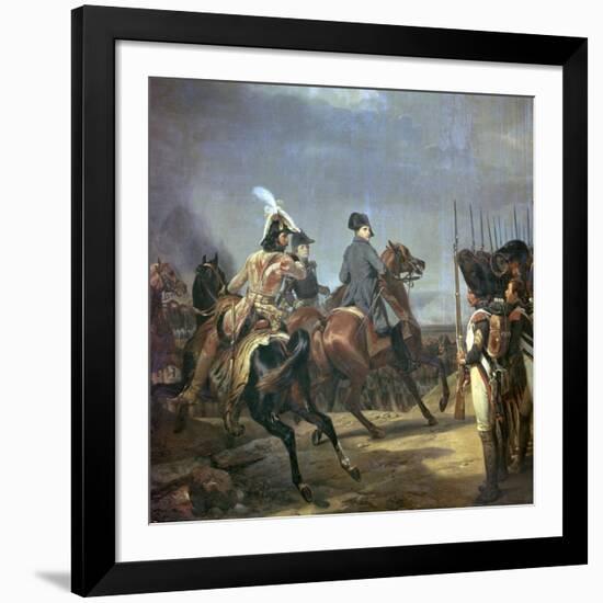 Painting of Napoleon at the Battle of Jena, 19th Century-Horace Vernet-Framed Giclee Print