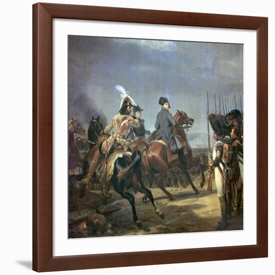 Painting of Napoleon at the Battle of Jena, 19th Century-Horace Vernet-Framed Giclee Print