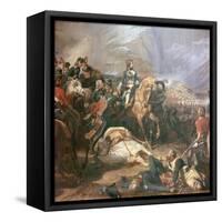 Painting of Napoleon at the Battle of Rivoli, 18th Century-Felix Henri Emmanuel Philippoteaux-Framed Stretched Canvas