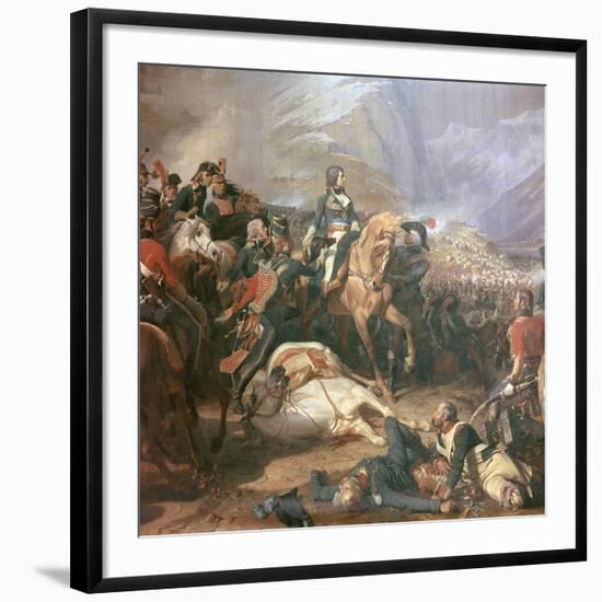 Painting of Napoleon at the Battle of Rivoli, 18th Century-Felix Henri Emmanuel Philippoteaux-Framed Giclee Print