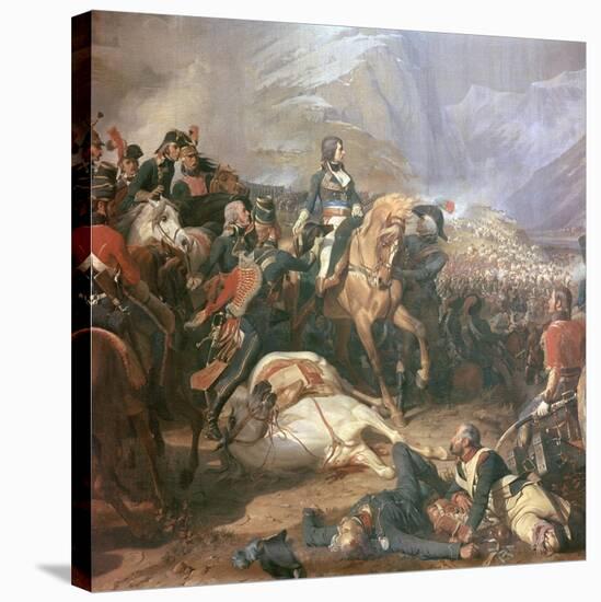 Painting of Napoleon at the Battle of Rivoli, 18th Century-Felix Henri Emmanuel Philippoteaux-Stretched Canvas