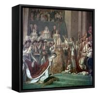Painting of Napoleon Buonaparte and Empress Josephine, 18th Century-Jacques-Louis David-Framed Stretched Canvas
