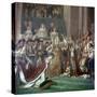 Painting of Napoleon Buonaparte and Empress Josephine, 18th Century-Jacques-Louis David-Stretched Canvas