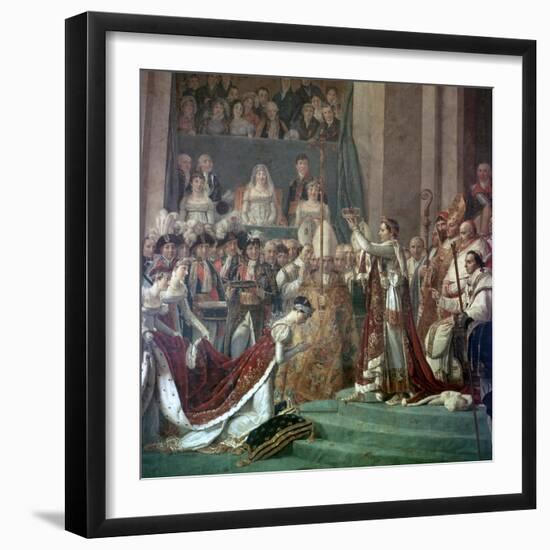 Painting of Napoleon Buonaparte and Empress Josephine, 18th Century-Jacques-Louis David-Framed Giclee Print