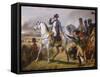 Painting of Napoleon in Hall of Battles, Versailles, France-Lisa S. Engelbrecht-Framed Stretched Canvas