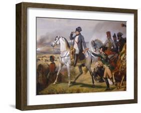 Painting of Napoleon in Hall of Battles, Versailles, France-Lisa S. Engelbrecht-Framed Photographic Print