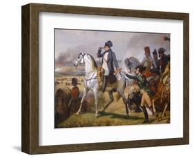 Painting of Napoleon in Hall of Battles, Versailles, France-Lisa S. Engelbrecht-Framed Photographic Print