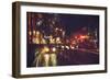 Painting of Night Street with Colorful Lights-Tithi Luadthong-Framed Art Print