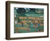 Painting of People Harvesting in Rice Fields, Neka Museum, Ubud, Island of Bali, Indonesia-Bruno Barbier-Framed Photographic Print