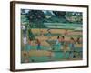 Painting of People Harvesting in Rice Fields, Neka Museum, Ubud, Island of Bali, Indonesia-Bruno Barbier-Framed Photographic Print