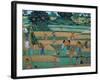 Painting of People Harvesting in Rice Fields, Neka Museum, Ubud, Island of Bali, Indonesia-Bruno Barbier-Framed Photographic Print