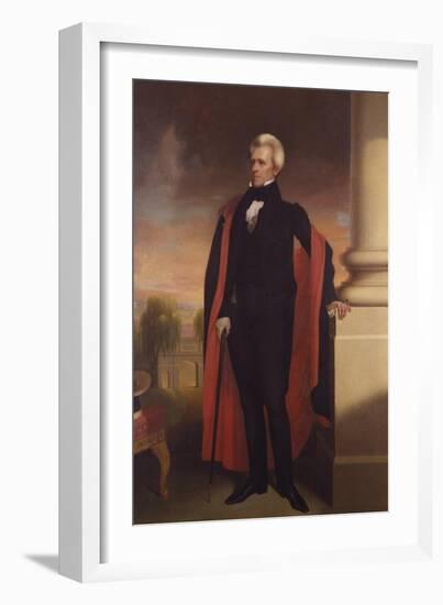 Painting of President Andrew Jackson Standing-Stocktrek Images-Framed Art Print