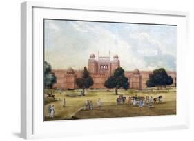 Painting of Red Fort, 19th Century, Archaeological Museum, Red Fort, Delhi, India, Asia-Peter Barritt-Framed Photographic Print