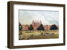 Painting of Red Fort, 19th Century, Archaeological Museum, Red Fort, Delhi, India, Asia-Peter Barritt-Framed Photographic Print