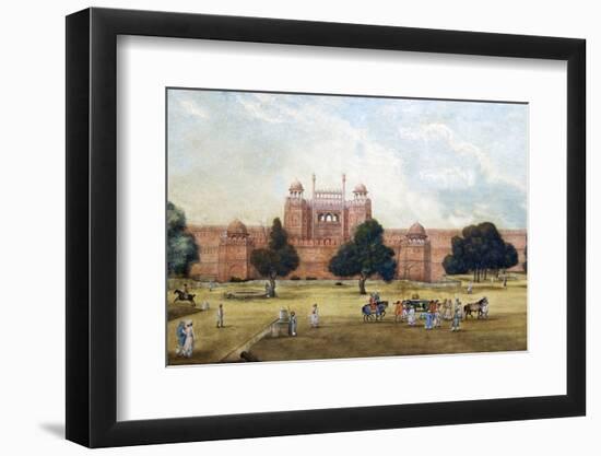 Painting of Red Fort, 19th Century, Archaeological Museum, Red Fort, Delhi, India, Asia-Peter Barritt-Framed Photographic Print