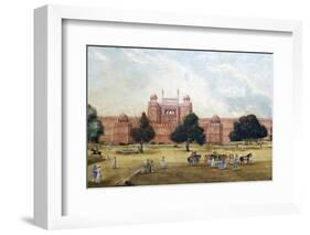 Painting of Red Fort, 19th Century, Archaeological Museum, Red Fort, Delhi, India, Asia-Peter Barritt-Framed Photographic Print