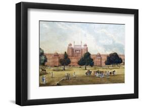 Painting of Red Fort, 19th Century, Archaeological Museum, Red Fort, Delhi, India, Asia-Peter Barritt-Framed Premium Photographic Print