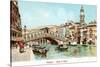 Painting of Rialto Bridge, Venice, Italy-null-Stretched Canvas