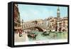 Painting of Rialto Bridge, Venice, Italy-null-Framed Stretched Canvas