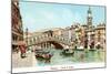 Painting of Rialto Bridge, Venice, Italy-null-Mounted Art Print