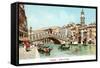 Painting of Rialto Bridge, Venice, Italy-null-Framed Stretched Canvas