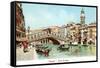 Painting of Rialto Bridge, Venice, Italy-null-Framed Stretched Canvas