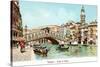 Painting of Rialto Bridge, Venice, Italy-null-Stretched Canvas