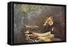 Painting of Robert Schumann-null-Framed Stretched Canvas