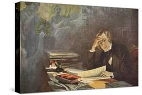 Painting of Robert Schumann-null-Stretched Canvas