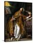 Painting of Saint Augustine of Hippo in his studio.-Vernon Lewis Gallery-Stretched Canvas