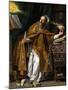 Painting of Saint Augustine of Hippo in his studio.-Vernon Lewis Gallery-Mounted Art Print