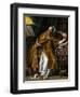 Painting of Saint Augustine of Hippo in his studio.-Vernon Lewis Gallery-Framed Art Print