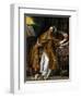 Painting of Saint Augustine of Hippo in his studio.-Vernon Lewis Gallery-Framed Art Print