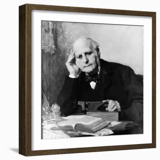 Painting of Scientist Sir Francis Galton at Work-null-Framed Giclee Print