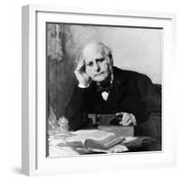 Painting of Scientist Sir Francis Galton at Work-null-Framed Giclee Print