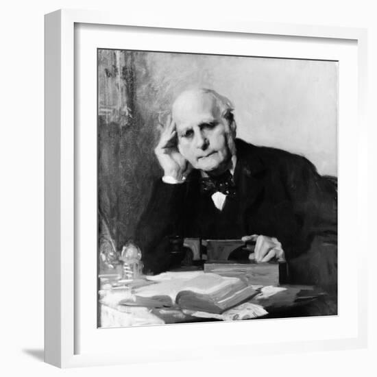 Painting of Scientist Sir Francis Galton at Work-null-Framed Giclee Print