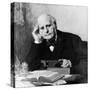 Painting of Scientist Sir Francis Galton at Work-null-Stretched Canvas