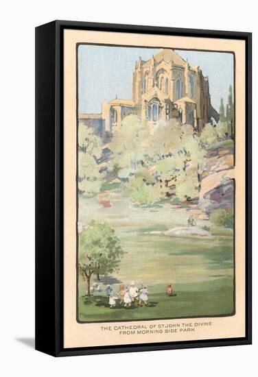 Painting of St. John the Divine Cathedral, New York City-null-Framed Stretched Canvas