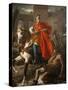 Painting of St. Martin Sharing His Coat, St. Gatien Cathedral, Tours, Indre-Et-Loire-Godong-Stretched Canvas