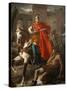 Painting of St. Martin Sharing His Coat, St. Gatien Cathedral, Tours, Indre-Et-Loire-Godong-Stretched Canvas