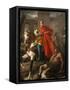 Painting of St. Martin Sharing His Coat, St. Gatien Cathedral, Tours, Indre-Et-Loire-Godong-Framed Stretched Canvas