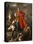 Painting of St. Martin Sharing His Coat, St. Gatien Cathedral, Tours, Indre-Et-Loire-Godong-Stretched Canvas