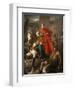 Painting of St. Martin Sharing His Coat, St. Gatien Cathedral, Tours, Indre-Et-Loire-Godong-Framed Photographic Print