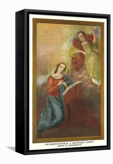 Painting of the Annunciation, San Miguel Church, Santa Fe, New Mexico-null-Framed Stretched Canvas