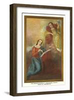 Painting of the Annunciation, San Miguel Church, Santa Fe, New Mexico-null-Framed Art Print