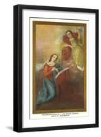 Painting of the Annunciation, San Miguel Church, Santa Fe, New Mexico-null-Framed Art Print